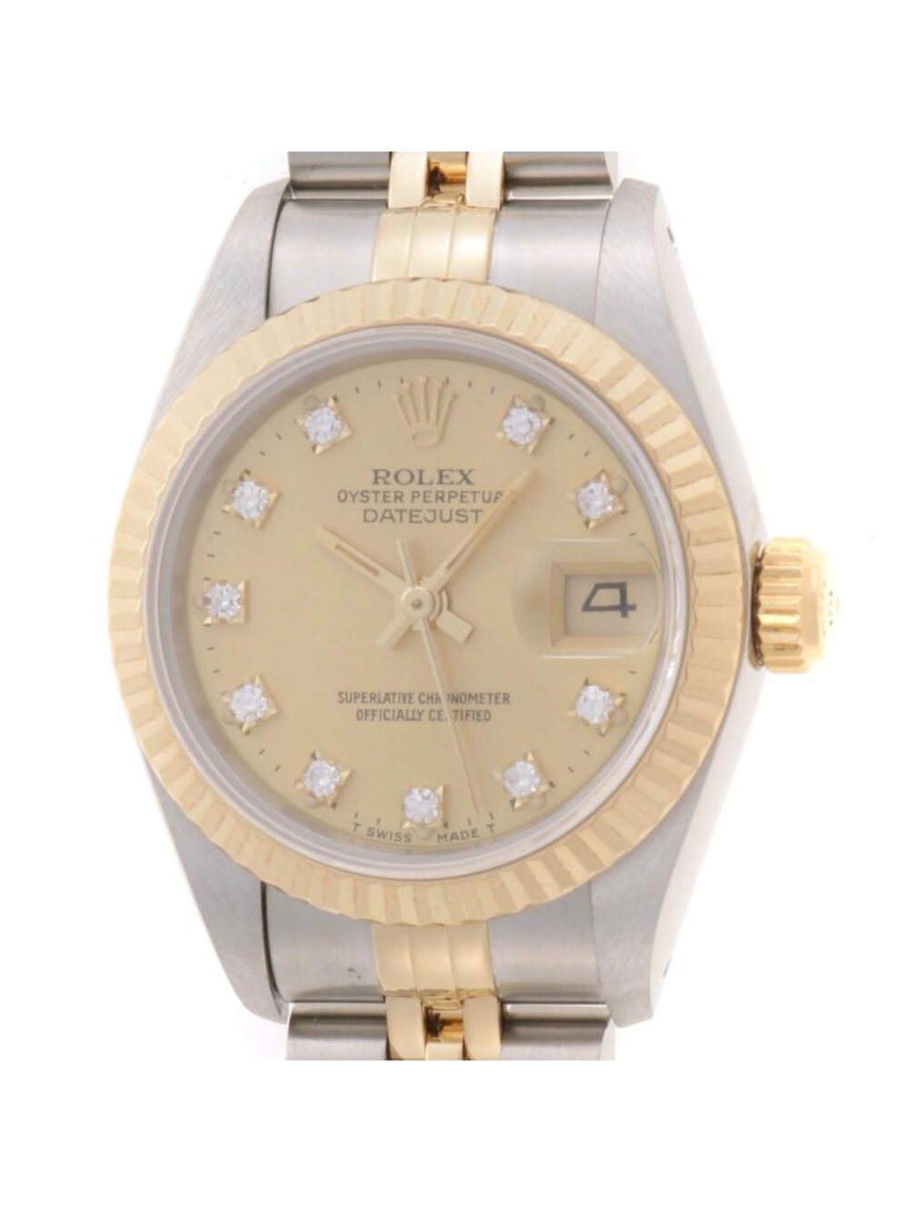 Rolex Datejust Watch 18k Yellow Gold 18k Champagne Automatic